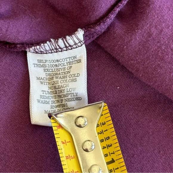 Johnny Was Long Sleeve Flower Embroidered Mini Dress Purple Size XS - Picture 5 of 11